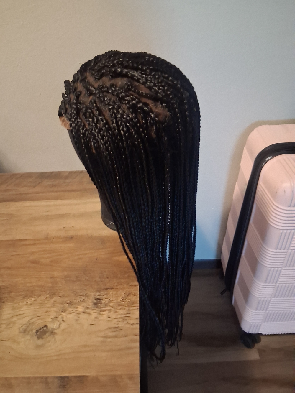 Full Lace Long Black Braided Wig for Women - Box Braids